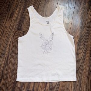 Y2K PLAYBOY ribbed tank top